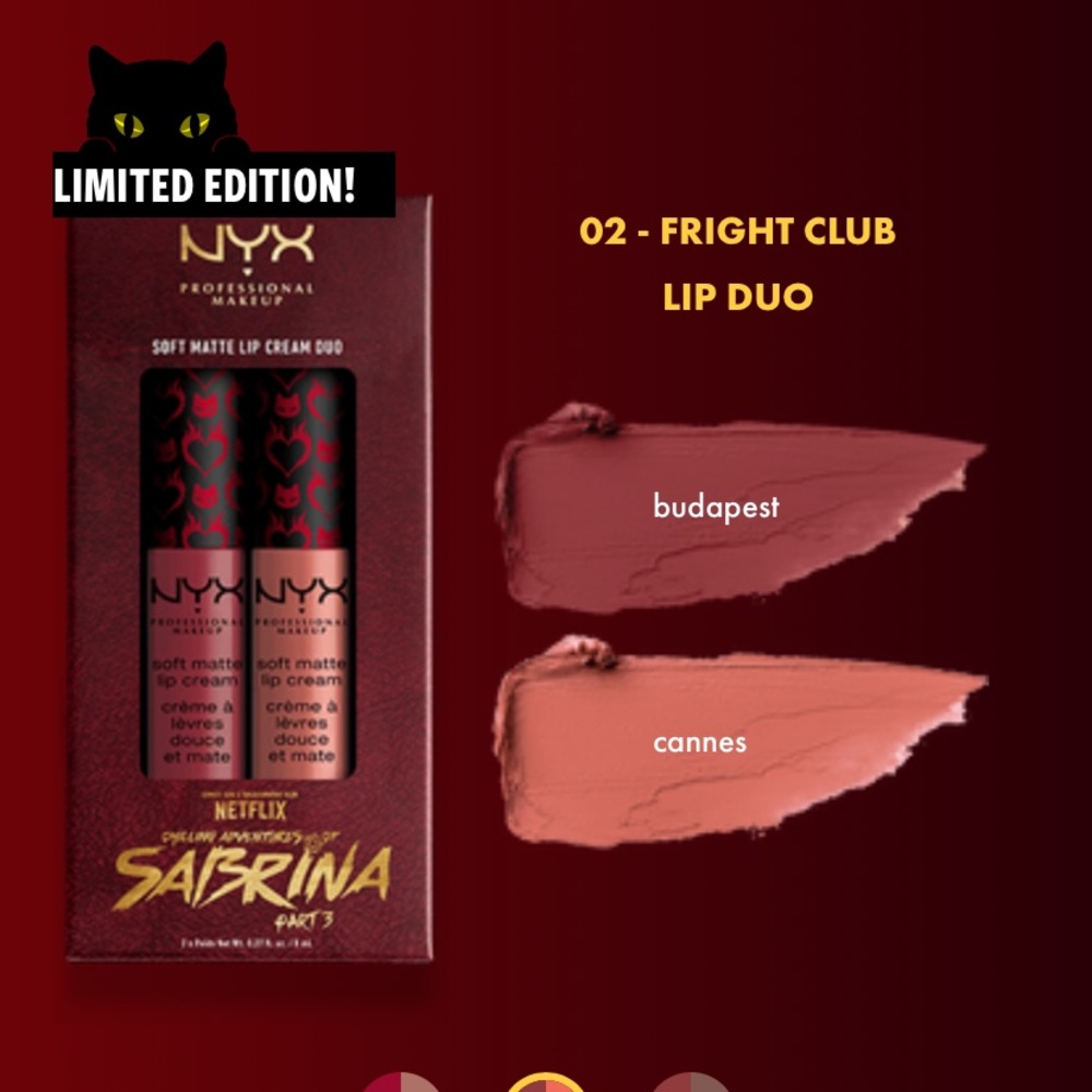 RARE NYX SABRINA FRIGHT CLUB DUO